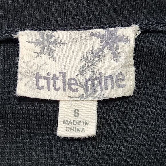 Title Nine Merino Wool Skirt Black Pull On Pockets Women's Size 8 - Picture 6 of 9